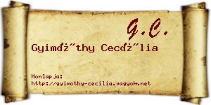 Gyimóthy Cecília névjegykártya